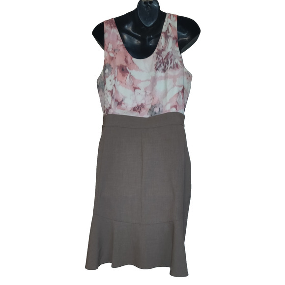 New York And Company Dress Womens LARGE Chiffon Ruffles Sleeveless Summer Classy - Picture 3 of 16